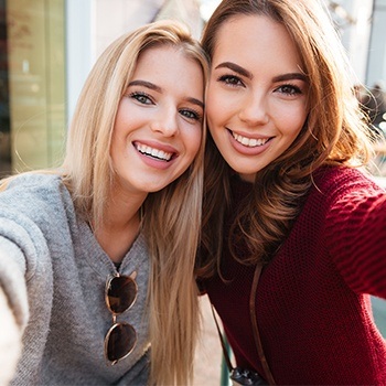 Two women taking a selfie together