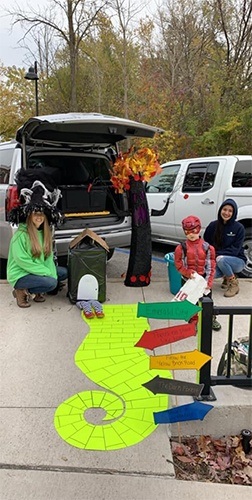 Kids in costume at event