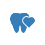 Animated tooth and heart icon