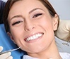 Smiling woman during dental checkup