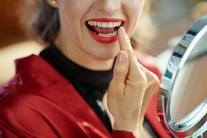 Woman smiling