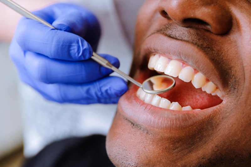 dentist examining a patient