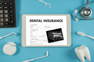 Dental insurance form on desk